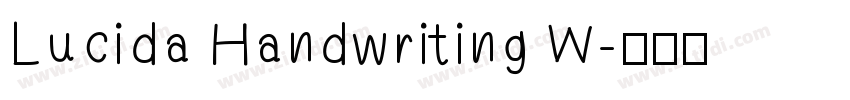 Lucida Handwriting W字体转换